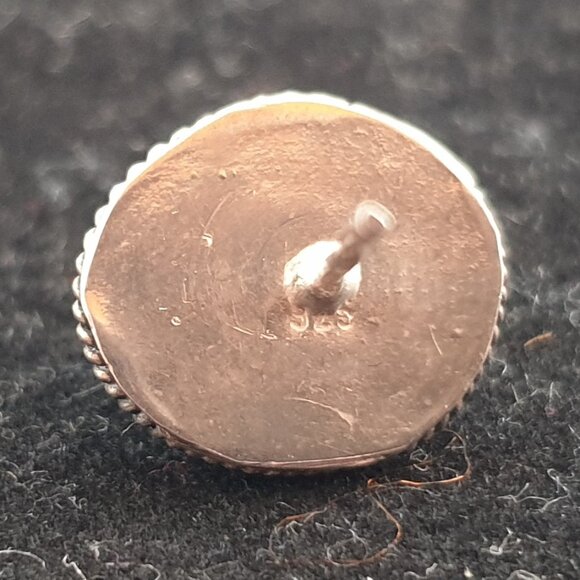 Vintage Natural Amethyst Cabochon 925 Silver Stud Earrings – Handcrafted - Picture 9 of 14